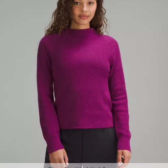 Women's Lululemon cotton-blend mock neck sweater - Picture 1 of 8